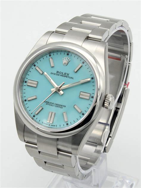 tiffany dial rolex datejust|Rolex tiffany blue 41mm.